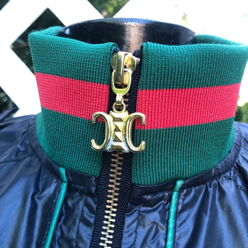 COOGI Designer-Inspired Black Green & Red Jacket.